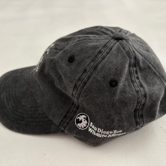 New San Diego Zoo Wild Life Ailiance Gray Baseball Cap Hat One Size - Picture 3 of 4